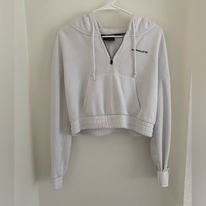 Alphalete white cropped hoodie